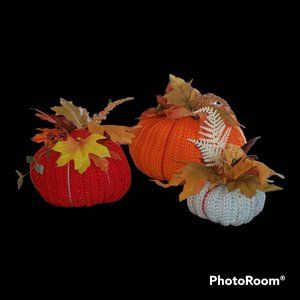 Crochet Fall Pumpkins Set of 3
